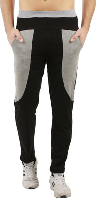 HOTFITS Colorblock Men Black, Grey Track Pants