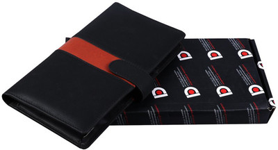 COI Expendable Leatherite Cheque Book Holder/Document Holder (Royal Black)(Black)