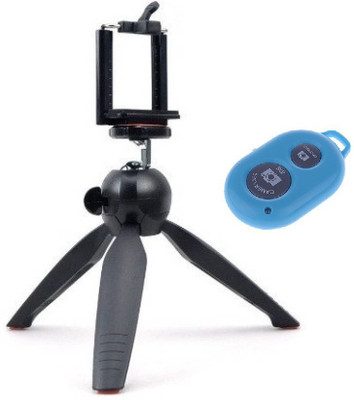

ReTrack RT-228 PHONE SINGLE PORTABLE TELEPHONE CAMERA CLIP STAND WITH BLUETOOTH SHUTTER CONTROLLER AND MINI Tripod(Black, Supports Up to 700 g)