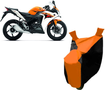 Auto Age Two Wheeler Cover for Honda(CBR 150R, Orange)