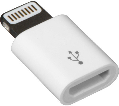 Adnet Micro to 8 PIN Lightning Charger Converter USB Adapter(White) at flipkart