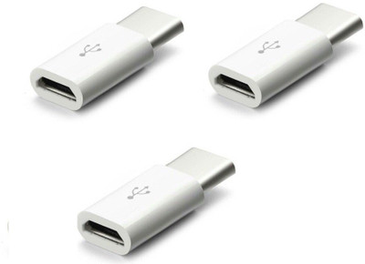 

BB4 PACK OF 3 Type C-to-Micro USB Adapter(White)