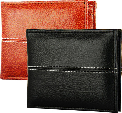 

Poland Men Black, Brown Artificial Leather Wallet(5 Card Slots), Combo 4