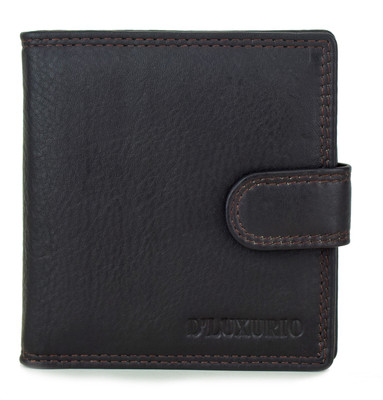 

D'LUXURIO Men Black Genuine Leather Money Clip(10 Card Slots), Brown