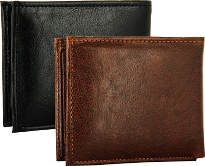 

Poland Men Black, Brown Artificial Leather Wallet(5 Card Slots), Combo 1