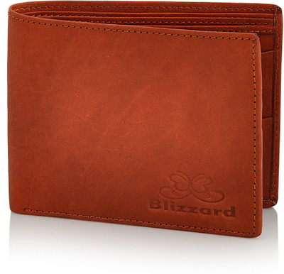 

Blizzard Men Tan Genuine Leather Wallet(5 Card Slots)