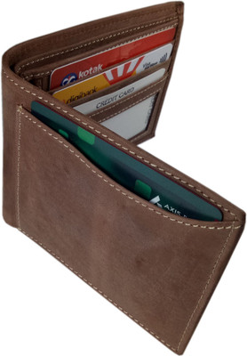 

Craft N Life Men Khaki Genuine Leather Wallet(6 Card Slots)