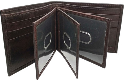 

Illios Men Brown Genuine Leather Wallet(12 Card Slots)