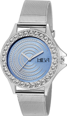 

HIBA HB-LD116 Crystal Studded Blue Dial Watch - For Girls
