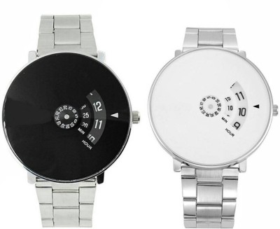 Finest Fabrics Stylish Black and White Dial Watch For Both Girls and Boys Watch  - For Boys & Girls   Watches  (Finest Fabrics)