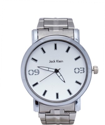 Jack Klein Trendy Round Dial Metal Sliver Quartz Analogue Watch  - For Men   Watches  (Jack Klein)