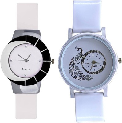 ReniSales New Stylish White Color Set Of Two Watch Combo Watch  - For Girls   Watches  (ReniSales)
