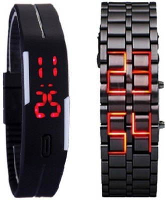 On Time Octus Metal Chain Strap + Pu Black Band Watch  - For Men   Watches  (On Time Octus)