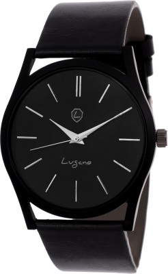 Lugano LG 1099 Exclusive Black Slim Series Watch  - For Men   Watches  (Lugano)