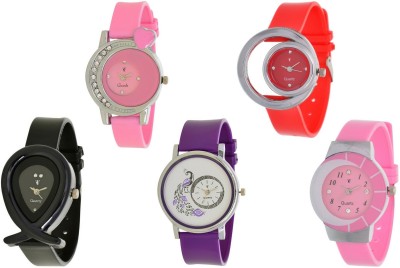 On Time Octus Combo Pack Of 5 AJS025 Watch  - For Women   Watches  (On Time Octus)