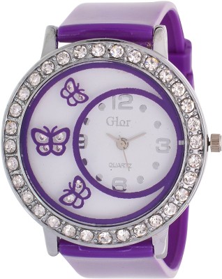 Finest Fabrics New Design atractive Dial Purple Belt Wacth for Girls and Women JM-007X Watch  - For Girls   Watches  (Finest Fabrics)