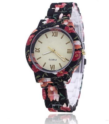 Faas White Dial Fashionable Black Floral Analog Watch  - For Women   Watches  (Faas)