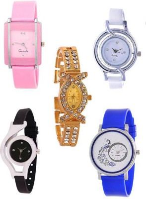 LEBENSZEIT New Stylish Diamond Studded Queen Combo Watch For Women And Girl Watch  - For Girls   Watches  (LEBENSZEIT)
