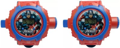 Kaira Combo 2 Pair Marvel Avengers Projector Watch with 24 Cartoon Images Watch  - For Boys   Watches  (Kaira)