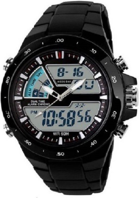 SPINOZA Black digital sport edition good locks men and women Sports chronograph Watch  - For Boys & Girls   Watches  (SPINOZA)