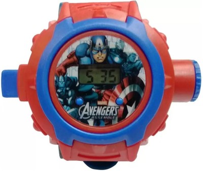 Kaira Marvels Avengers Projector Watch with 24 Cartoon Images Display Watch  - For Boys   Watches  (Kaira)