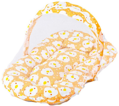 

Baybee Teddy Net Bed with Pillow (Orange) Teddy Net Bed Crib Bedding(Fabric, Orange, White)