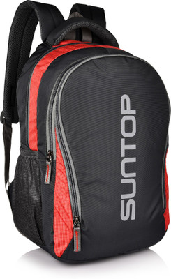 

Suntop Neo 3 Reflector Water Resistant Fabric 26.0 L Laptop Backpack(Multicolor), Black and orange