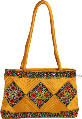 

INDICRAFTS STUDIO TRIVENI Shoulder Bag(Gold, 9 L)