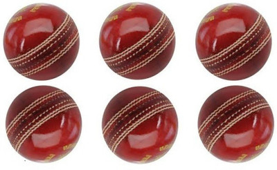 

Tima Leather Cricket Ball Set of 6Pcs Cricket Leather Ball(Pack of 6, Red)