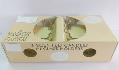 Live In Bliss Floral Vanilla Candle Candle(Yellow, Pack of 2)