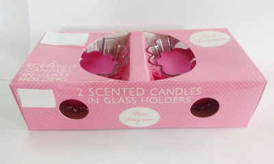 

Live In Bliss Floral Rose Candle Candle(Pink, Pack of 2)