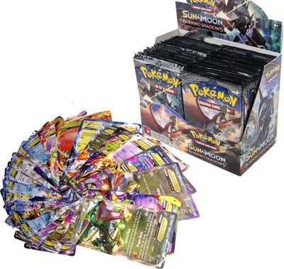 

AncientKart Pokemon Sun & Moon Burning Shadows EX cards Booster Box(Multicolor)