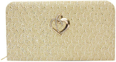 

BARSHA Casual Gold Clutch