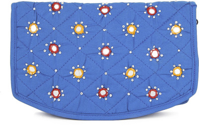 

Tribes India Casual Blue Clutch