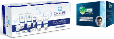 

Oxy Life Mens Pro Facial Kit 245gm & Mens Bleach 150 gm(Set of 2)