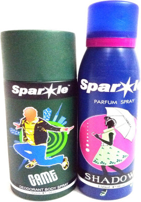 

Sparkle GAME AND SHADOW Deodorant Spray - For Men & Women(300 ml, Pack of 2)