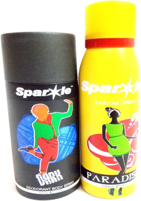 

Sparkle DARK AND PARADISE Deodorant Spray - For Men & Women(300 ml, Pack of 2)