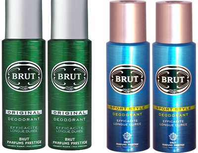 

BRUT DEO SPORT Body Spray - For Men(800 ml, Pack of 4)