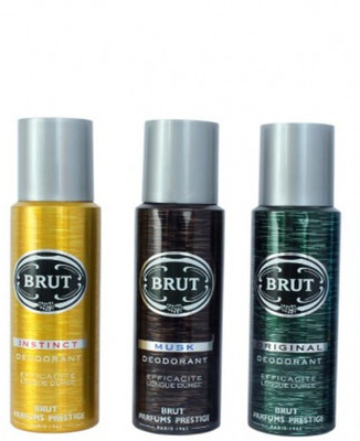 

BRUT DEO SMO Body Spray - For Men(600 ml, Pack of 3)