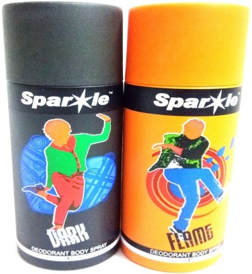 

Sparkle DARK AND FLAME Deodorant Spray - For Men(300 ml, Pack of 2)