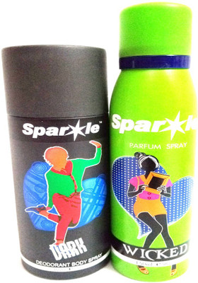 

Sparkle DARK AND WICKED Deodorant Spray - For Men & Women(300 ml, Pack of 2)