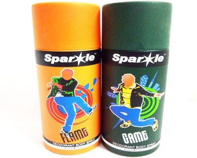 

Sparkle GAME AND FLAME Deodorant Spray - For Men(300 ml, Pack of 2)