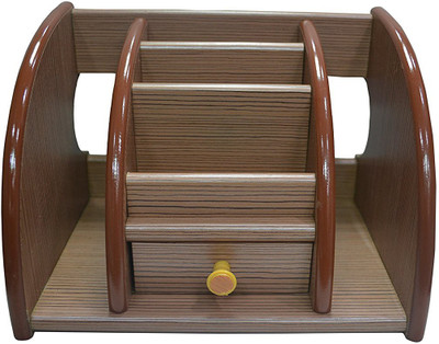 

Jaycoknit 5 Compartments WOODEN PEN STAND(Brown)