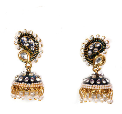 Jewels Nation Being Diva Diamond, Pearl Alloy Jhumki Earring