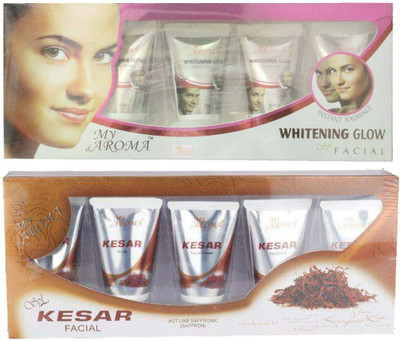 

My Aroma Whitening Glow Kesar Tube Facial Kit 480 g(Set of 2)