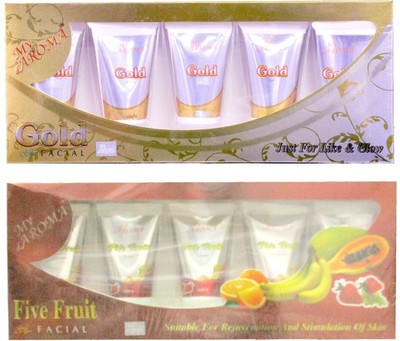 

My Aroma Gold Five Fruit Tube Facial Kit 480 g(Set of 2)