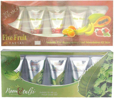 

My Aroma Five Fruit Neem & Tulsi Tube Facial Kit 480 g(Set of 2)