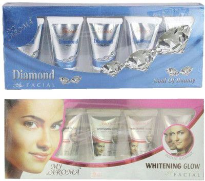 

My Aroma Diamond Whitening Glow Tube Facial Kit 480 g(Set of 2)