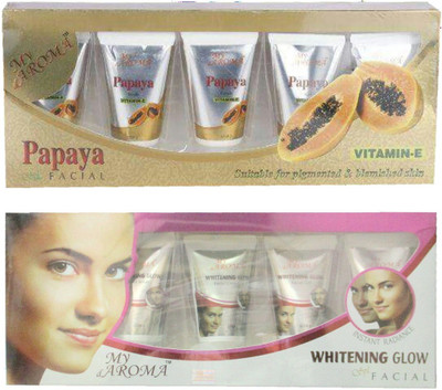 

My Aroma Papaya Whitening Glow Tube Facial Kit 480 g(Set of 2)