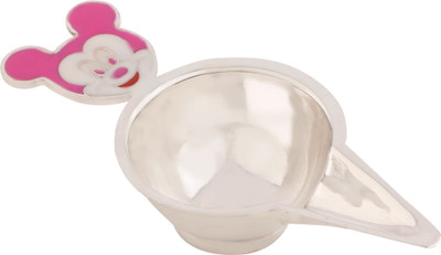 

Osasbazaar Sterling Silver Baby Feeder & Medicine Spoon - Pink - 92.5% Pure - Silver(Silver)